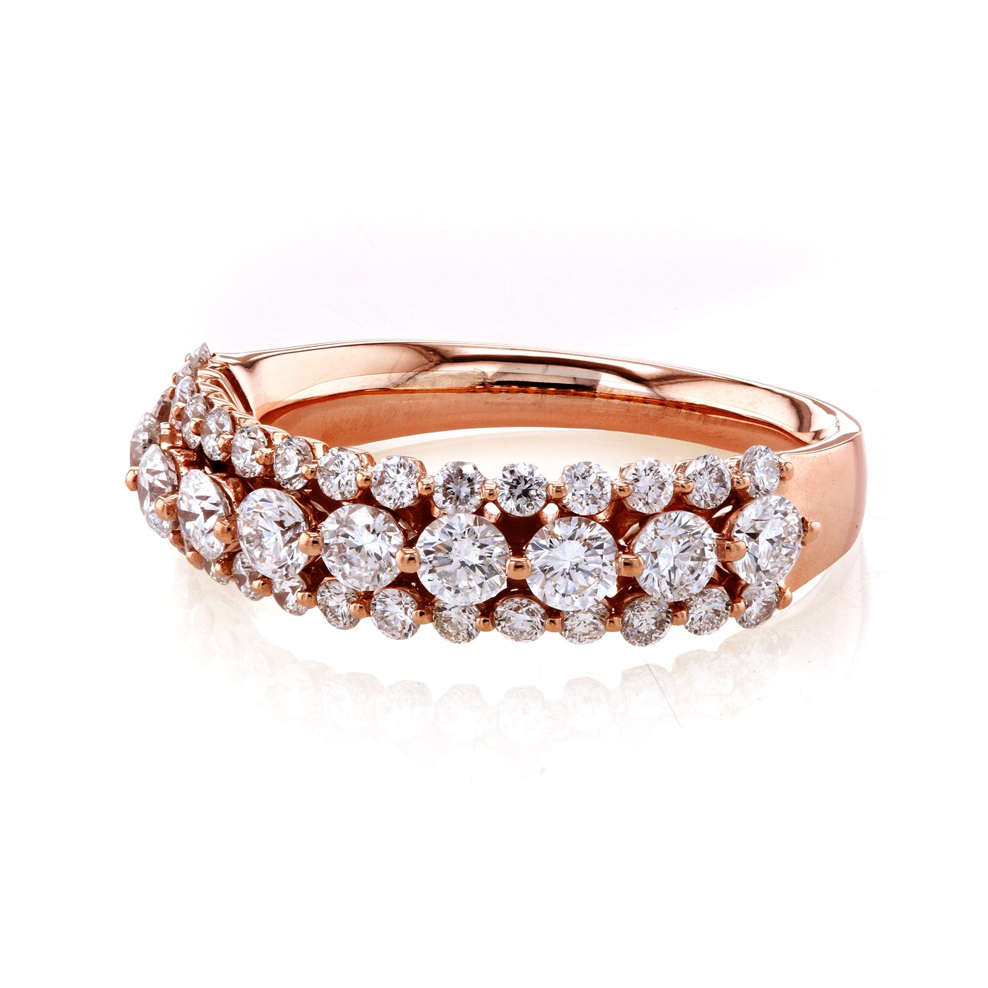 Kobelli Triple Row Diamond Bubble Ring