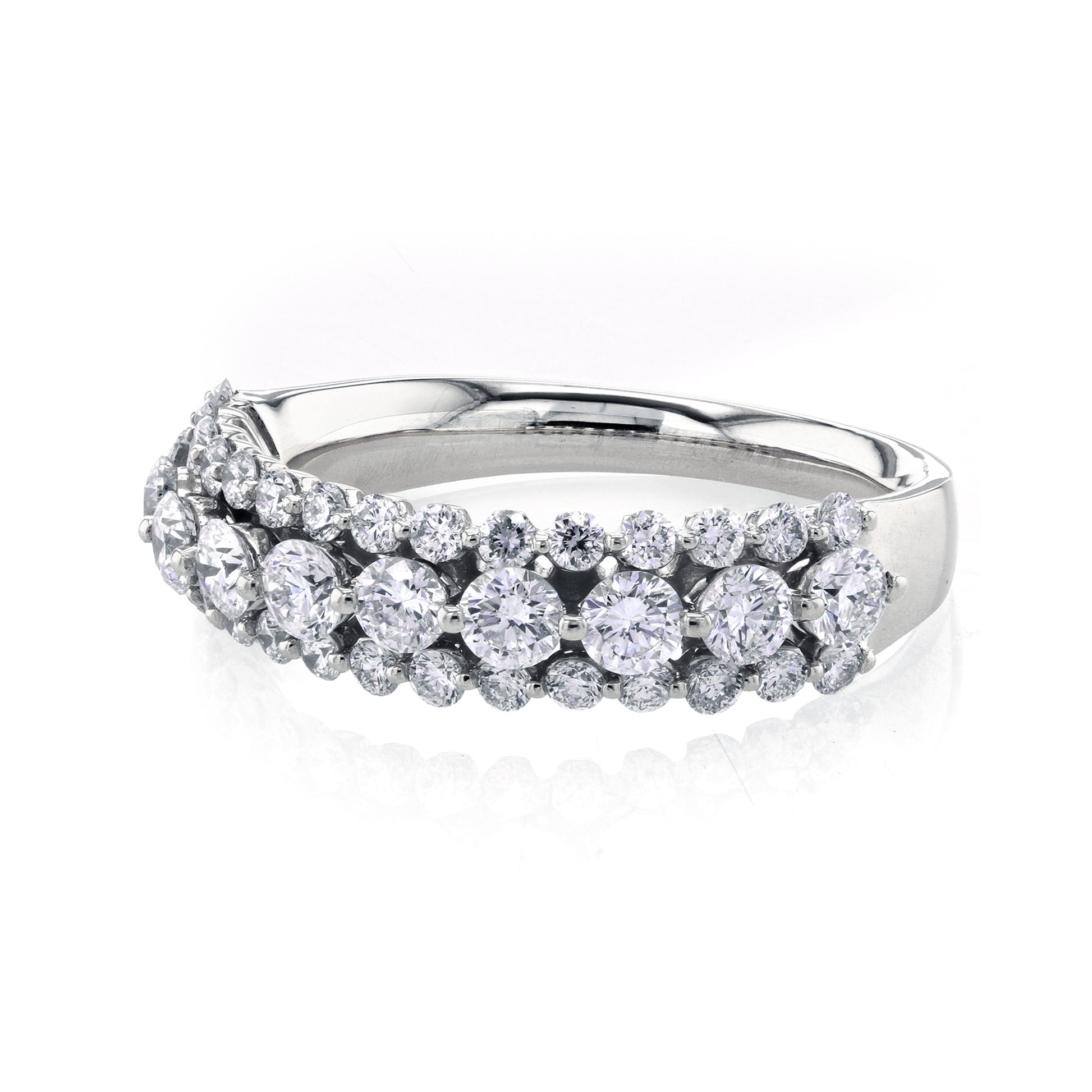 Kobelli Triple Row Diamond Bubble Ring