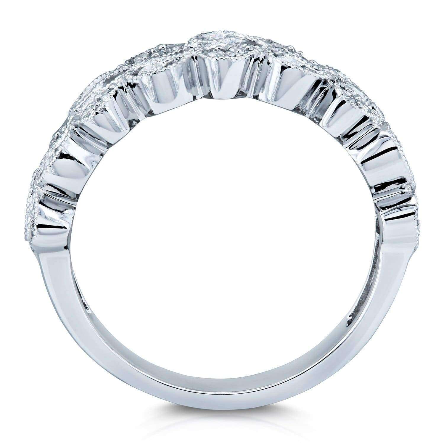 Kobelli Leafy Diamond Band 1/4 Carat TW 10k White Gold