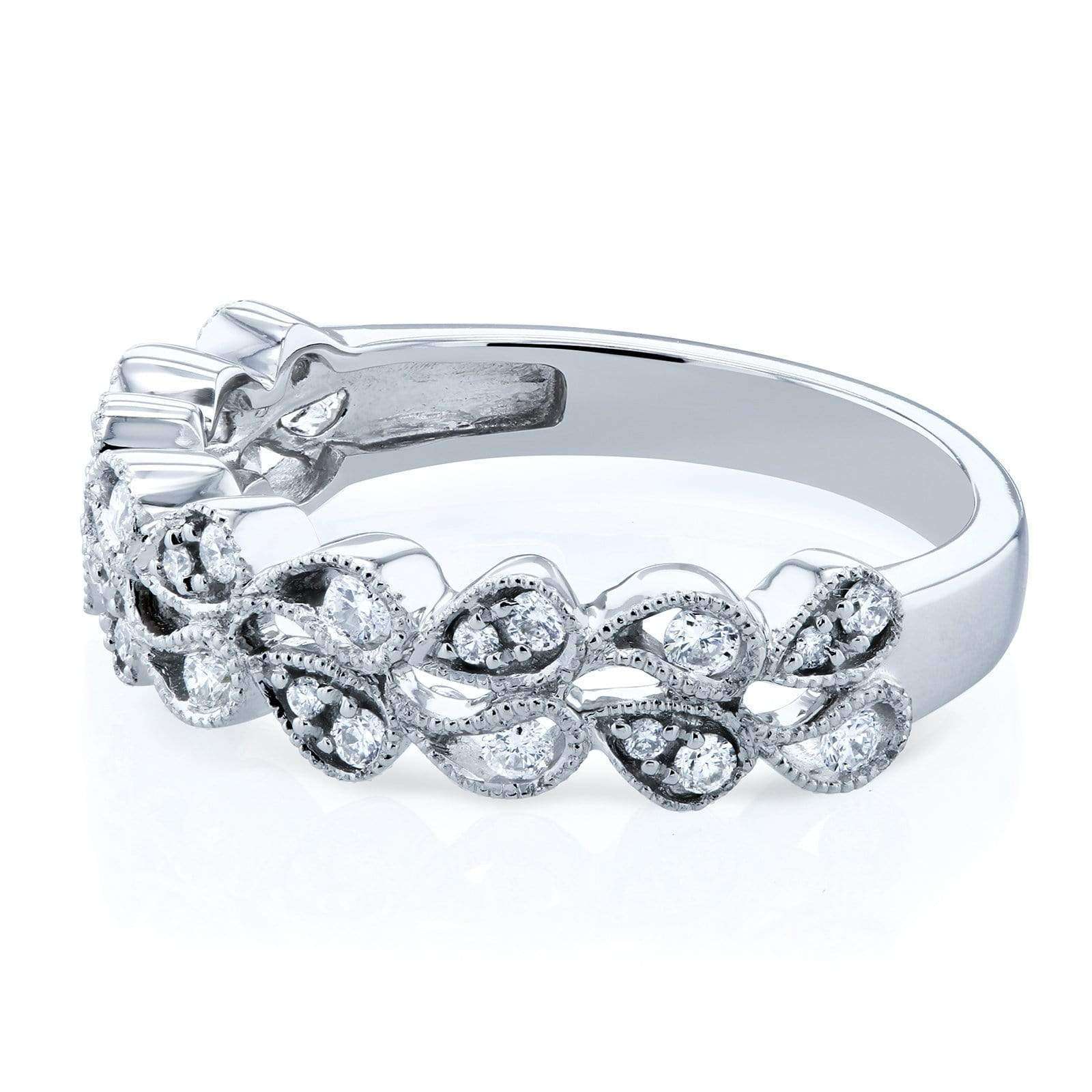 Kobelli Leafy Diamond Band 1/4 Carat TW 10k White Gold