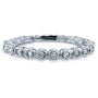 Kobelli Ribbed Bezel Diamond Band 10k White Gold