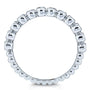 Kobelli Ribbed Bezel Diamond Band 10k White Gold