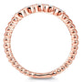 Kobelli Ribbed Navette Pattern Diamond Accent Band 10k Rose Gold