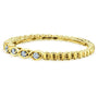 Kobelli Ribbed Navette Pattern Diamond Accent Band 10k Yellow Gold