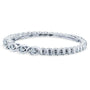 Kobelli Ribbed Navette Pattern Diamond Accent Band 10k White Gold