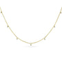 Kobelli Diamond Accent Drops Station Necklace 14k Gold