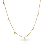 Kobelli Diamond Accent Drops Station Necklace 14k Gold 62554/Y