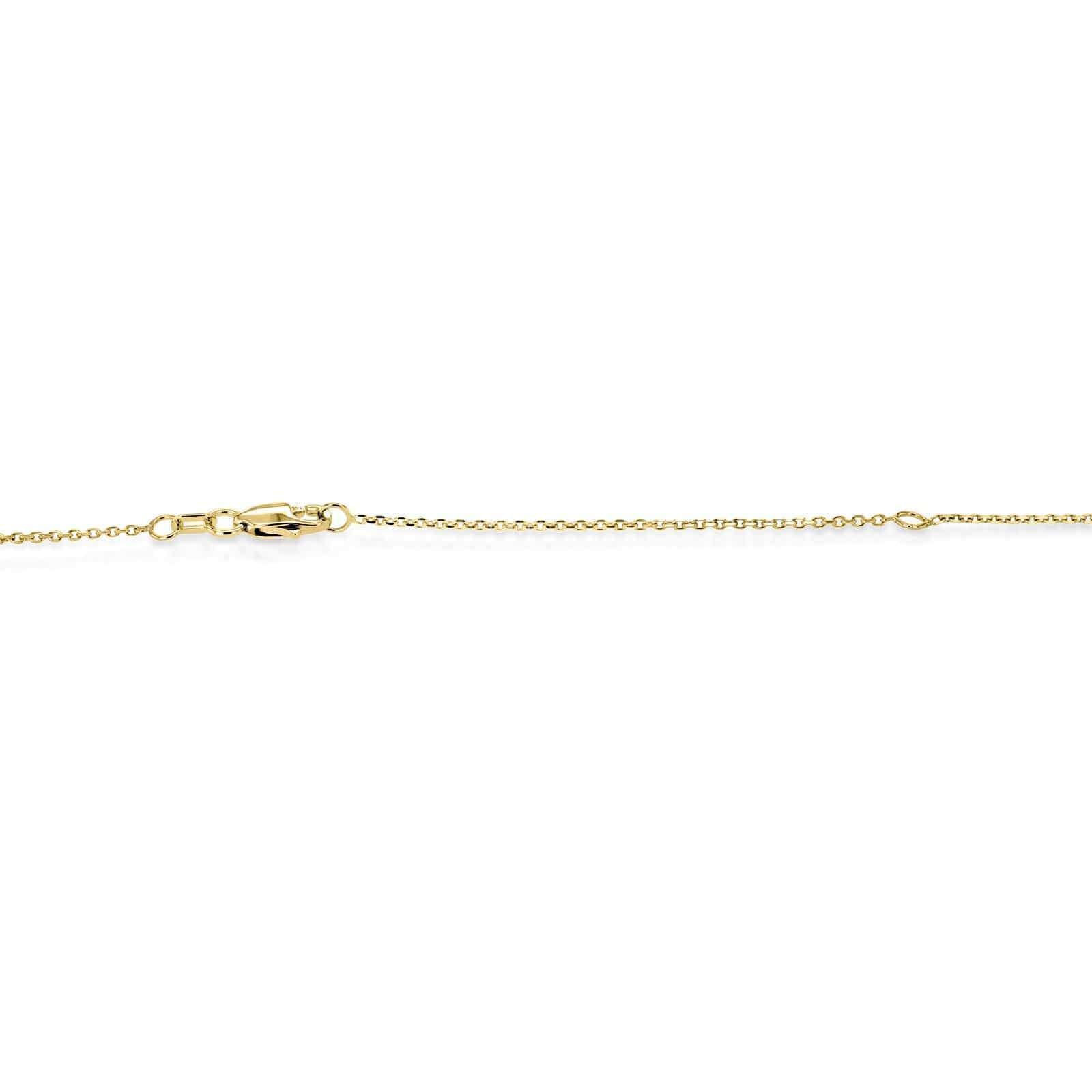 Kobelli Diamond Accent Drops Station Necklace 14k Gold
