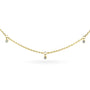 Kobelli Diamond Accent Drops Station Necklace 14k Gold