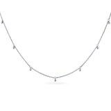 Kobelli Diamond Accent Drops Station Necklace 14k Gold 62554/W