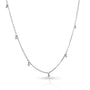 Kobelli Diamond Accent Drops Station Necklace 14k Gold