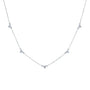Kobelli Triple Bezel Diamond Necklace 14K Gold, 18 or 16 Inch