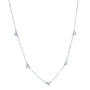 Kobelli Triple Bezel Diamond Necklace 14K Gold, 18 or 16 Inch