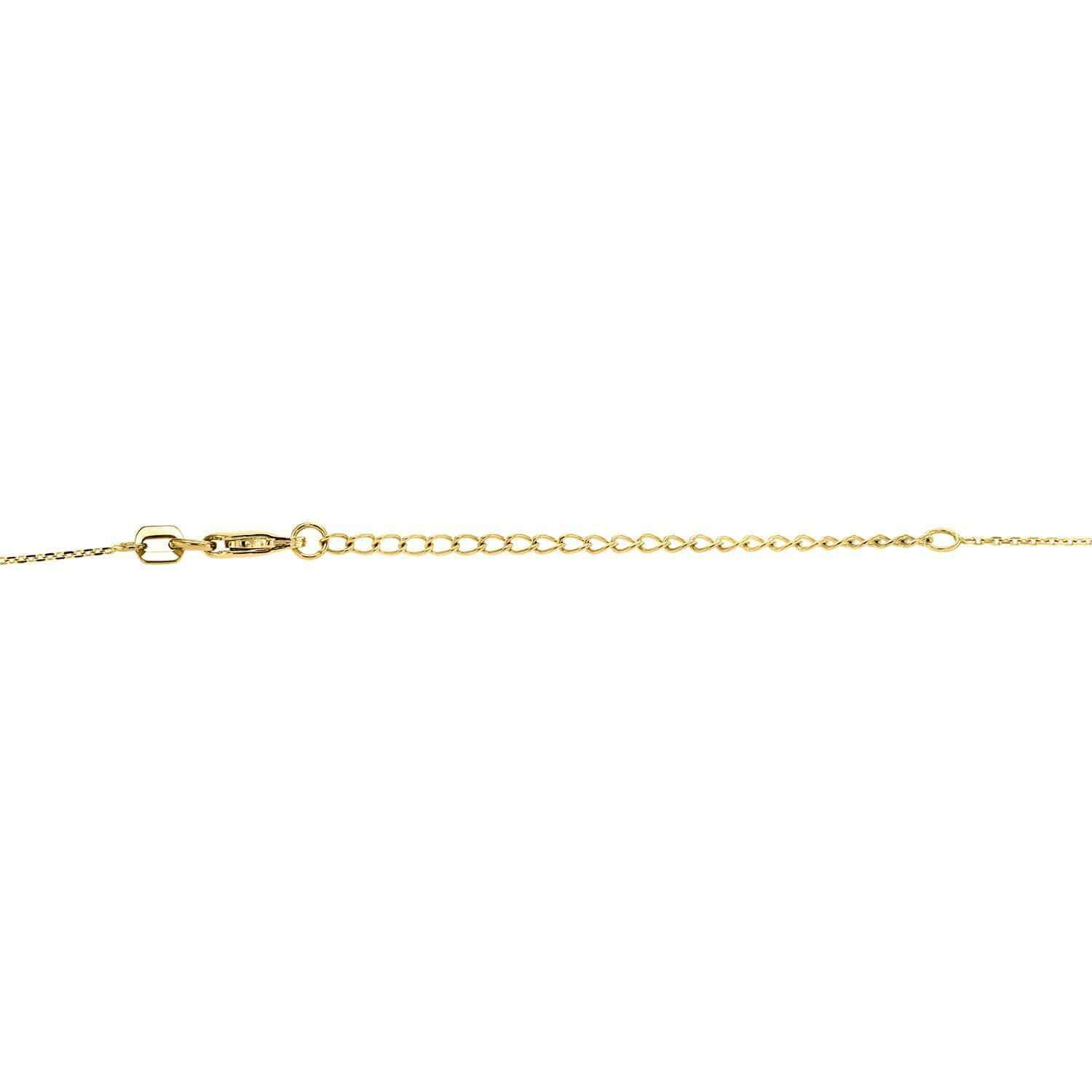 Kobelli Triple Bezel Diamond Necklace 14K Gold, 18 or 16 Inch