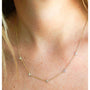 Kobelli Triple Bezel Diamond Necklace 14K Gold, 18 or 16 Inch 62555-Y