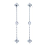 Kobelli Floral Diamond Chain Earrings 14k White Gold 62556-W