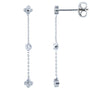 Kobelli Floral Diamond Chain Earrings 14k White Gold 62556-W