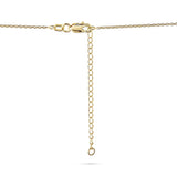 Kobelli 1,3pt Diamant-Halskette mit kleinem Medaillon und Stern, verstellbar, 14 Karat Gold 62567-y