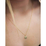 Kobelli 1,3pt Diamant-Halskette mit kleinem Medaillon und Stern, verstellbar, 14 Karat Gold 62567-y
