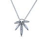 Kobelli 1/15ct Diamond Fanned Lotus Necklace 14k White Gold 62569-W