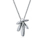 Kobelli 1/15ct Diamond Fanned Lotus Necklace 14k White Gold 62569-W