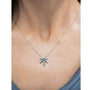 Kobelli 1/15ct Diamond Fanned Lotus Necklace 14k White Gold 62569-W