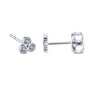 Kobelli Trinity Diamond Stud Earrings 14k White Gold 62574-W
