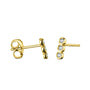 Kobelli 1/15ct Diamond Bezel Set Trio Stud Earrings