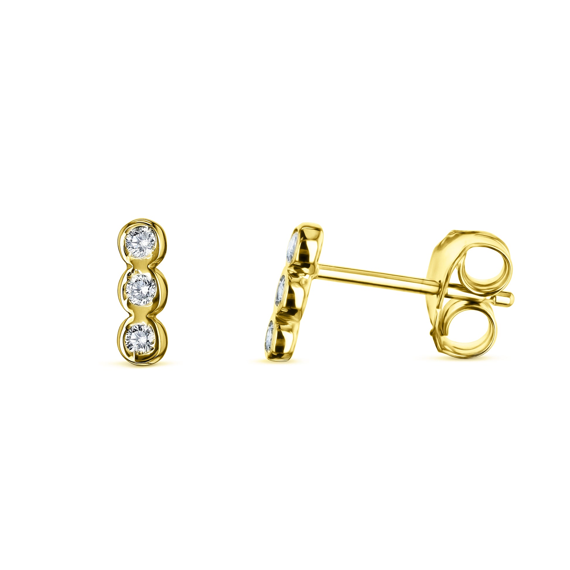 0.07 Carat Natural Diamond Trio Studs