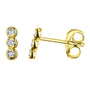 Kobelli 1/15ct Diamond Bezel Set Trio Stud Earrings