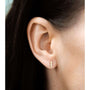 Kobelli 1/15ct Diamond Bezel Set Trio Stud Earrings