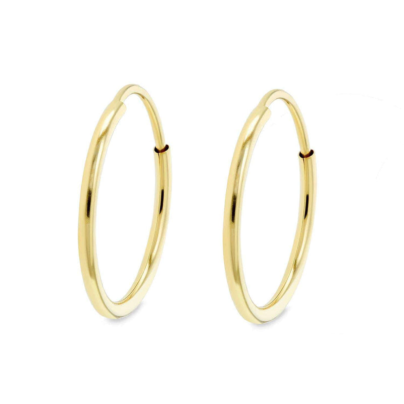 Kobelli 14k Yellow Gold Endless Hoop Earrings (12mm x 1.25mm) 62587-Y