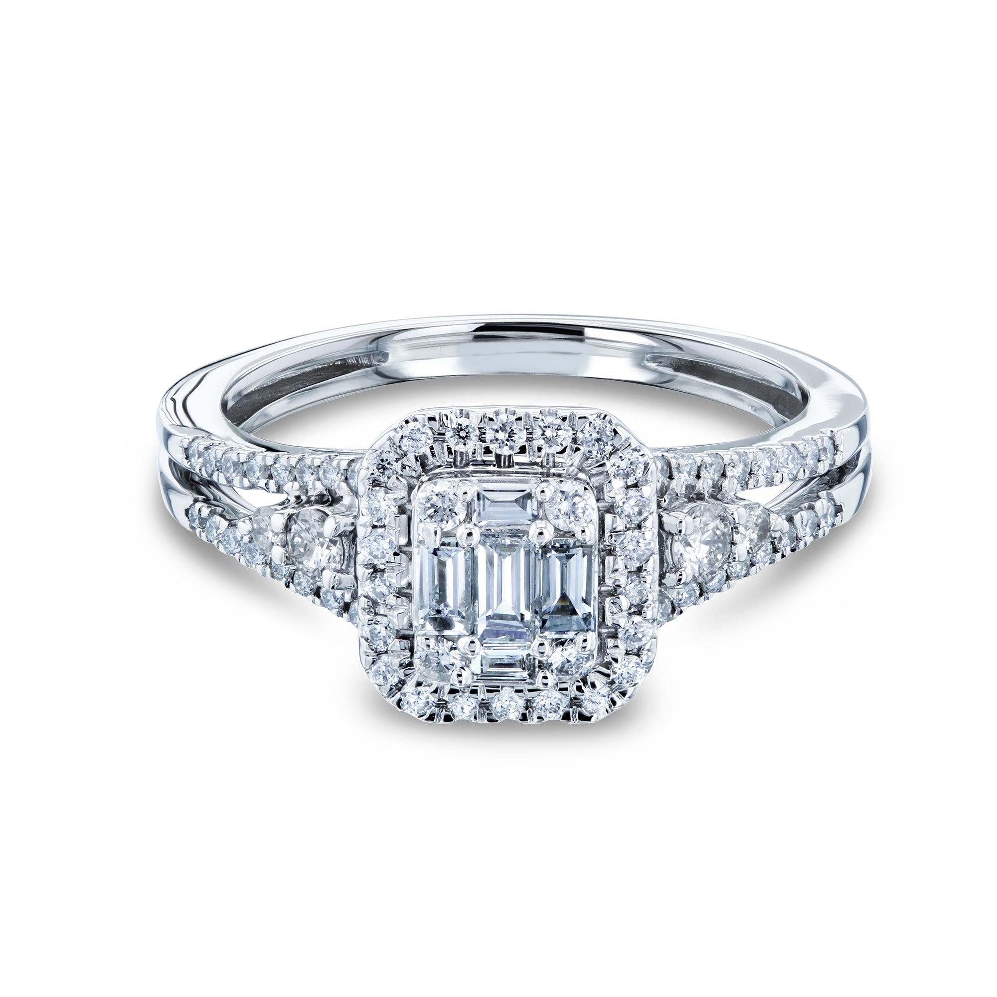 0.5 Carat Natural Diamond Multi Cluster Ring