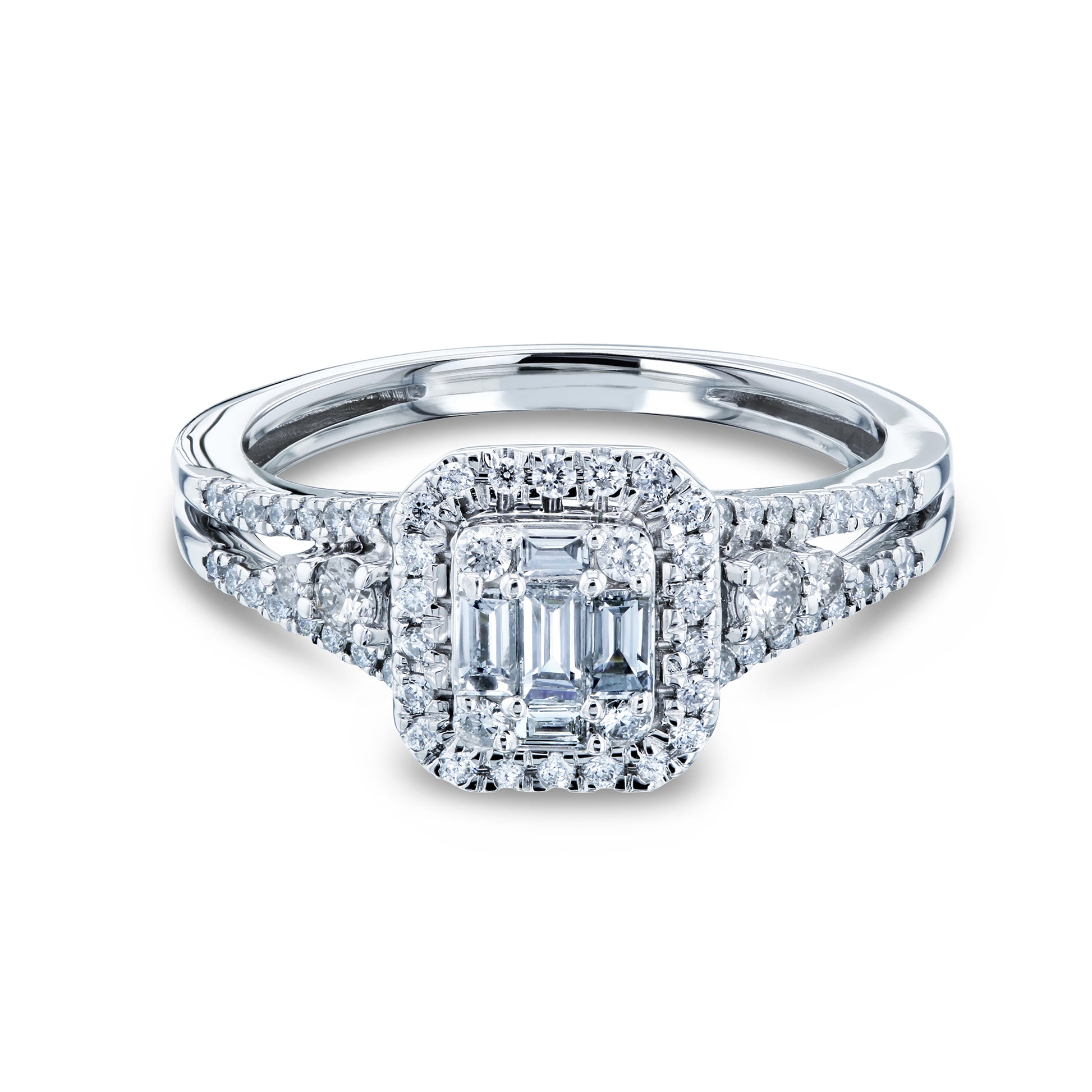 0.5 Carat Natural Diamond Multi Cluster Ring
