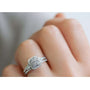 Kobelli Diamond Baguette and Round Cluster Halo Split Shank Ring