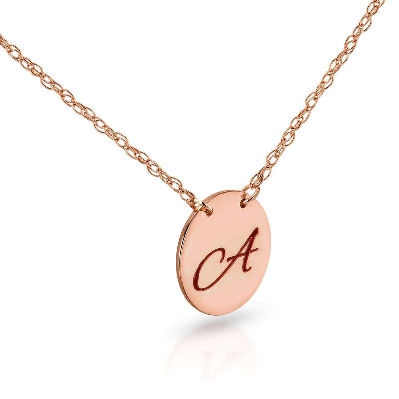 Rose Gold Plated Silver Ball Necklace 14-32