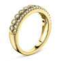 Kobelli Mixed Set Double Row Diamond Band 10k Yellow Gold