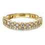 Kobelli Mixed Set Double Row Diamond Band 10k Yellow Gold