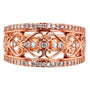 Kobelli Diamond Filigree Anniversary Ring Rose Gold