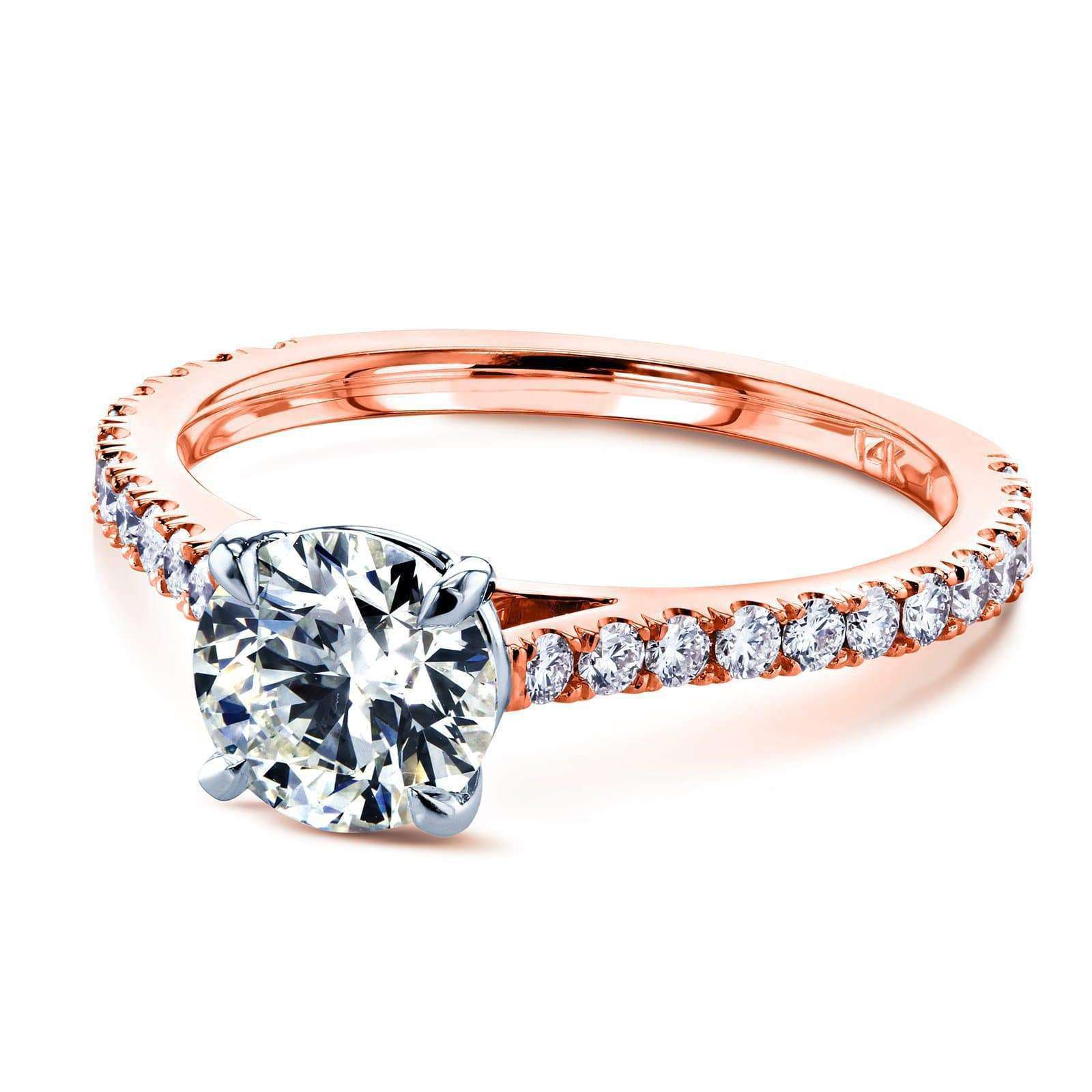 Kobelli Round 1ct Diamond Peg Cathedral Ring
