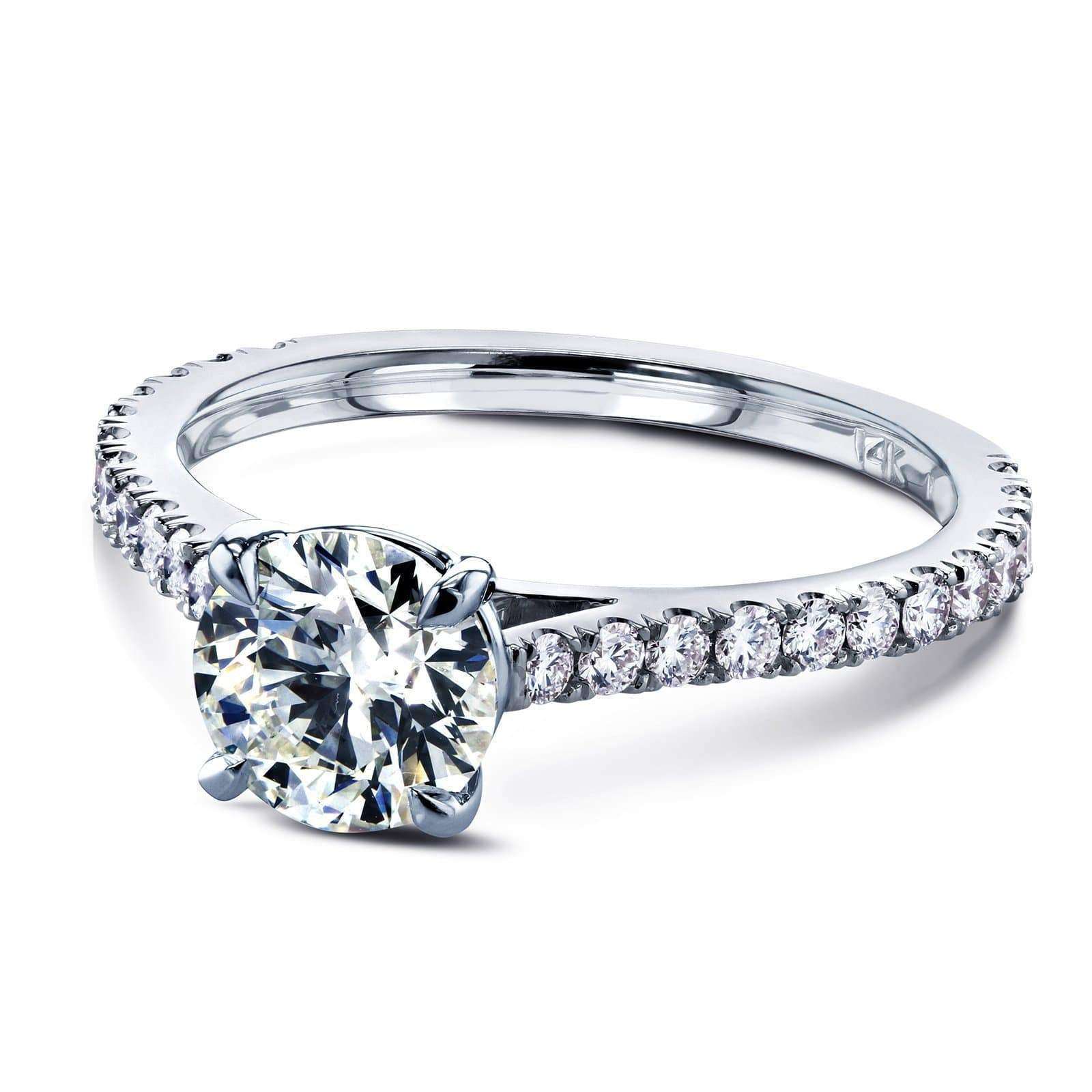 Kobelli Round 1ct Diamond Peg Cathedral Ring
