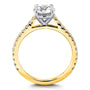 Kobelli Round 1ct Diamond Peg Cathedral Ring