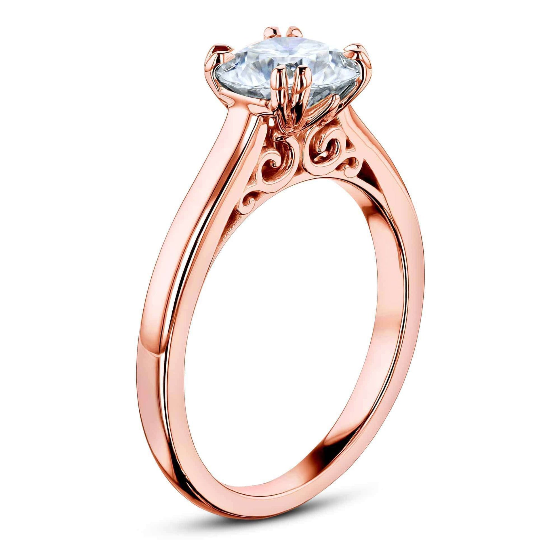 Kobelli 1ct Diamond Solitaire W-Prong Ring