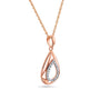 Kobelli Rose Gold Diamond Hammock Necklace 62660-R