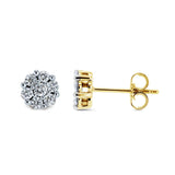 Kobelli 1/2ct.tw Diamond Cluster Round Earrings 10k Gold 62662/Y