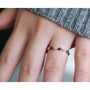 Kobelli Black and White Diamond Rose Gold Ring
