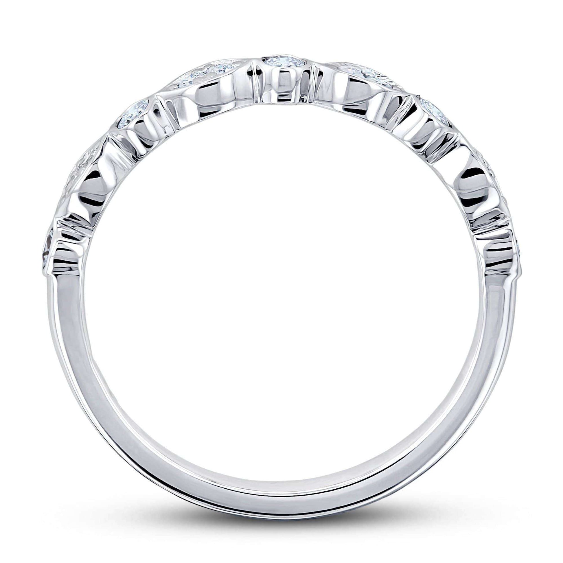 Kobelli Bezel Pave Diamond Bead-Patterned Gold Band