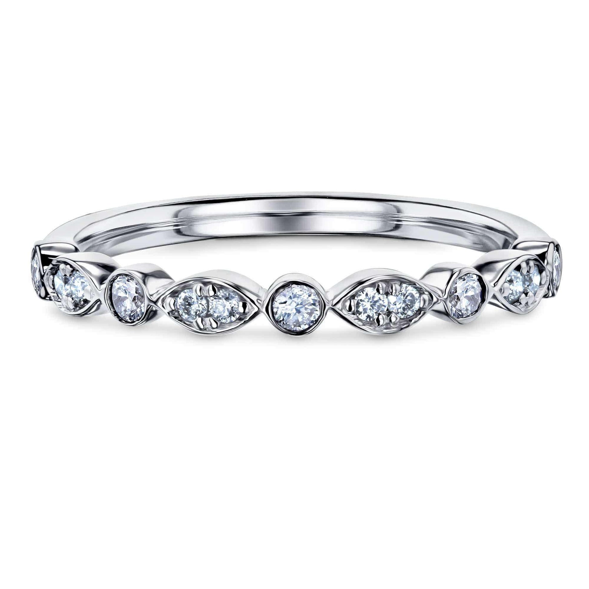 Kobelli Bezel Pave Diamond Bead-Patterned Gold Band 62681D/4.5W