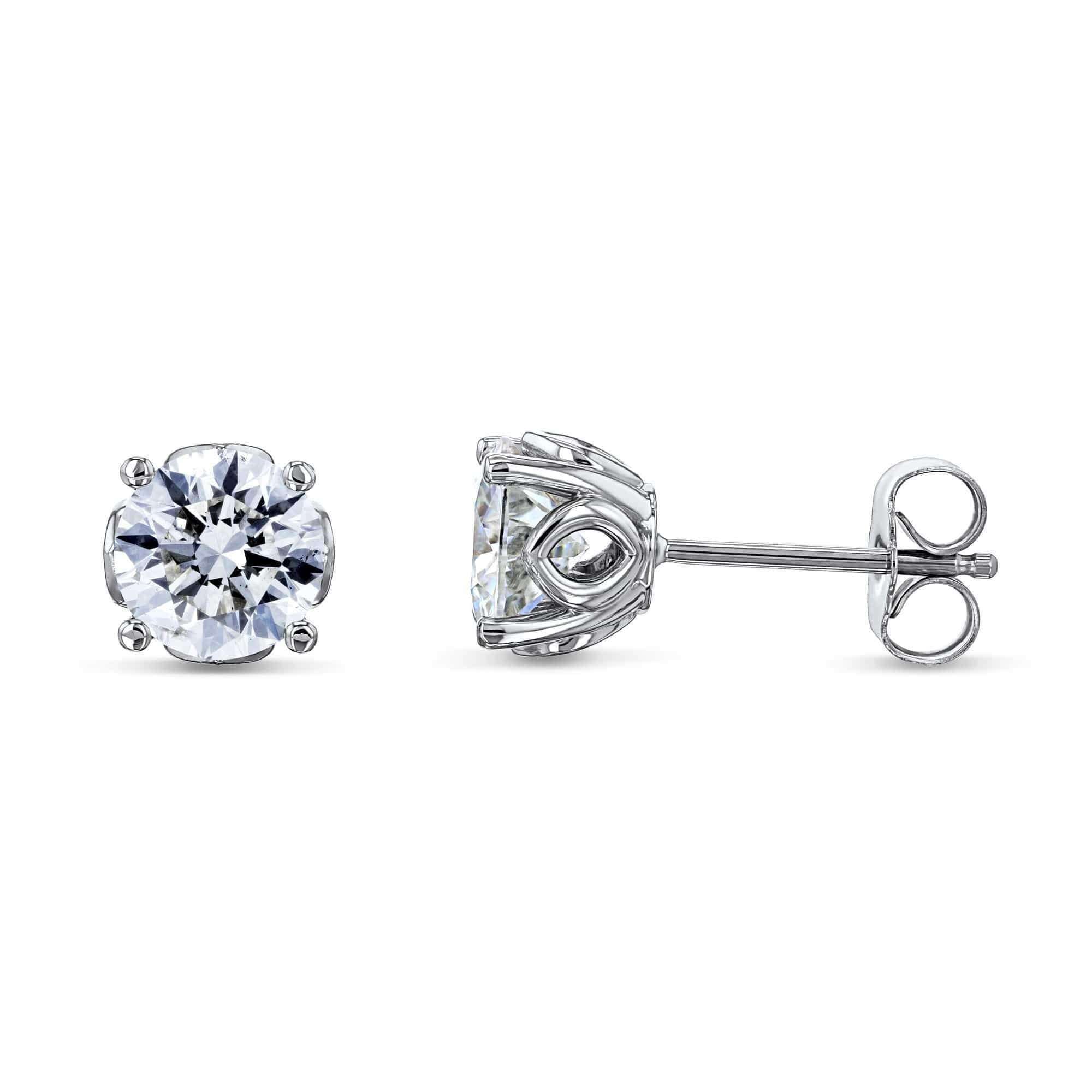Kobelli Orchid 2ctw Diamond Studs 14k White Gold 62717/W