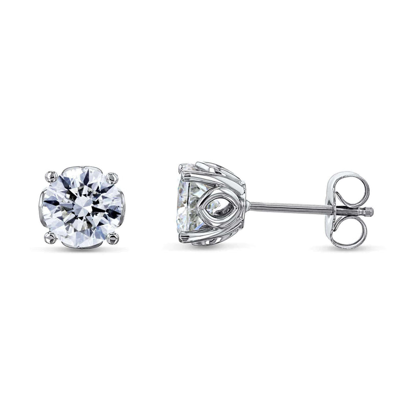 Orchid 2ct TDW Round Natural Diamond Stud Earrings in 14k White